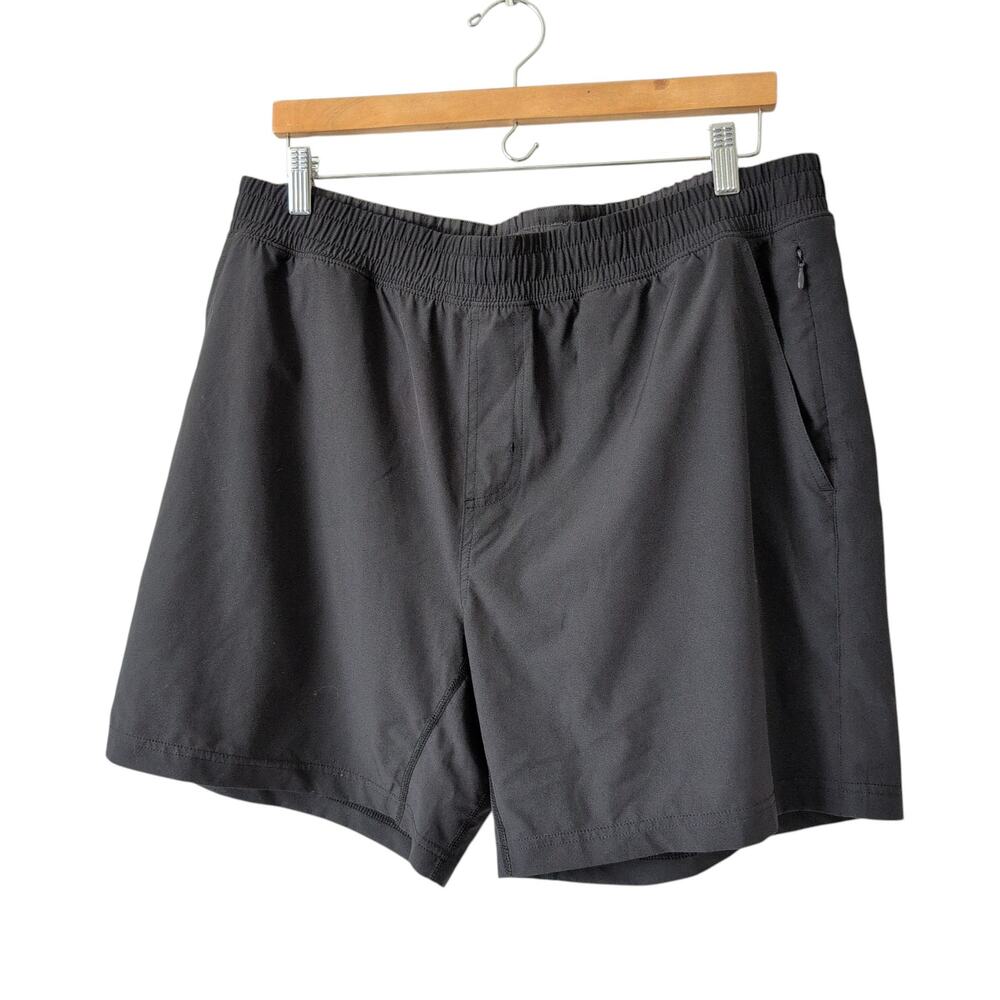 Rhone Men's Black Athletic Shorts Size XL - Stretchy Drawstring Training Workout